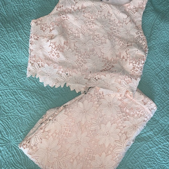 Lulus Two Piece Lace Dress - Picture 3 of 3